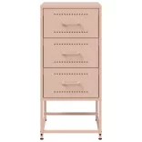 rózsaszín acél éjjeliszekrény 36 x 39 x 78 cm
