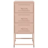 2 db rózsaszín acél éjjeliszekrény 36 x 39 x 78 cm