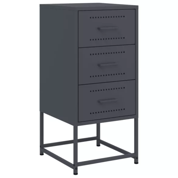 antracitszürke acél éjjeliszekrény 36 x 39 x 78 cm