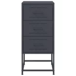 antracitszürke acél éjjeliszekrény 36 x 39 x 78 cm