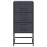 2 db antracitszürke acél éjjeliszekrény 36 x 39 x 78 cm