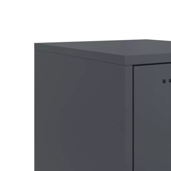 2 db antracitszürke acél éjjeliszekrény 36 x 39 x 78 cm