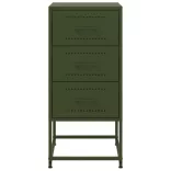 2 db olívazöld acél éjjeliszekrény 36 x 39 x 78 cm