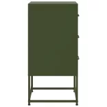 2 db olívazöld acél éjjeliszekrény 36 x 39 x 78 cm