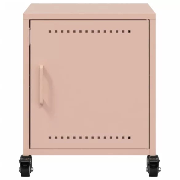 2 db rózsaszín acél éjjeliszekrény 36x39x43,5 cm