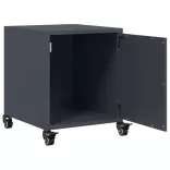 2 db antracitszürke acél éjjeliszekrény 36x39x43,5 cm