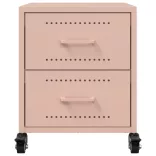 rózsaszín acél éjjeliszekrény 36x39x43,5 cm