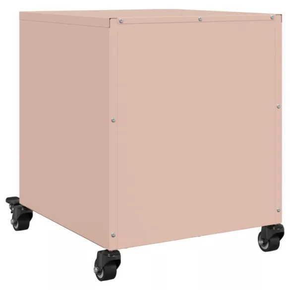 2 db rózsaszín acél éjjeliszekrény 36x39x43,5 cm