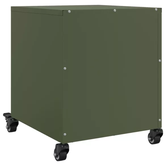 2 db olívazöld acél éjjeliszekrény 36x39x43,5 cm