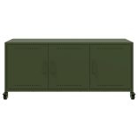 olívazöld acél TV-szekrény 100,5 x 39 x 43,5 cm