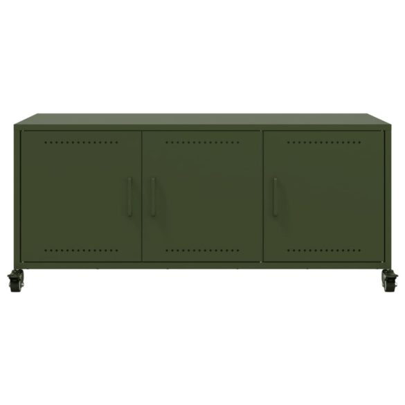 olívazöld acél TV-szekrény 100,5 x 39 x 43,5 cm