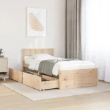 tömör fenyőfa ágy matrac nélkül 100 x 200 cm