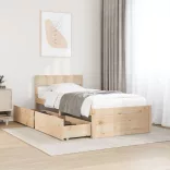 tömör fenyőfa ágykeret matrac nélkül 90 x 190 cm