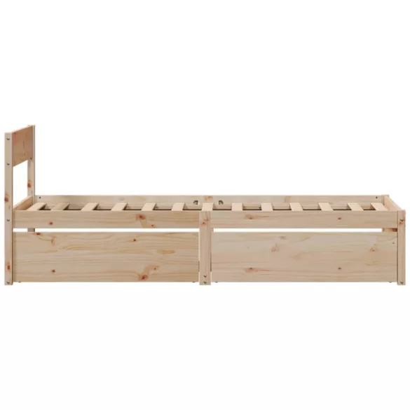 tömör fenyőfa ágy matrac nélkül 75 x 190 cm