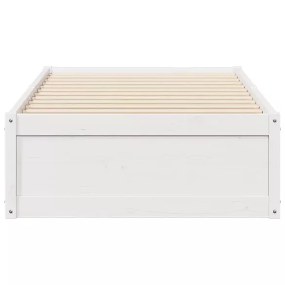 fehér tömör fenyőfa ágy matrac nélkül 90 x 200 cm