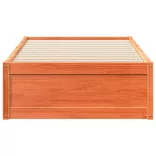 viaszbarna tömör fenyőfa ágy matrac nélkül 90 x 200 cm