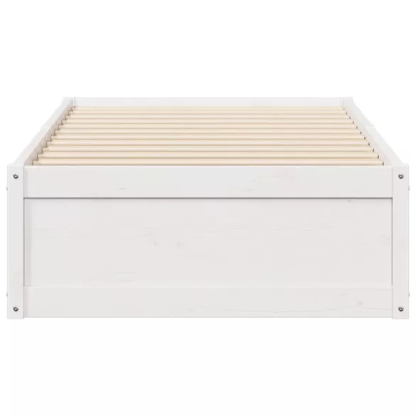 fehér tömör fenyőfa ágykeret matrac nélkül 90 x 190 cm