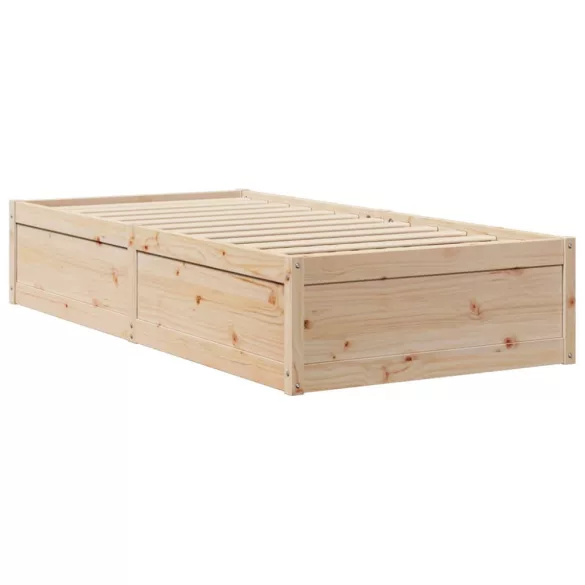 tömör fenyőfa ágy matrac nélkül 75 x 190 cm