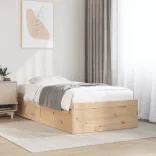 tömör fenyőfa ágy matrac nélkül 75 x 190 cm