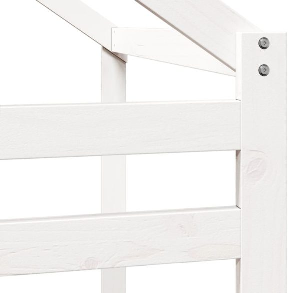 fehér tömör fenyőfa gyerekágytető 198 x 87 x 113 cm