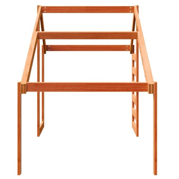 viaszbarna tömör fenyőfa gyerekágytető 198 x 87 x 113 cm