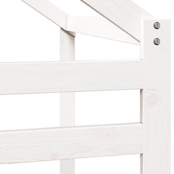 fehér tömör fenyőfa gyerekágytető 198 x 97 x 113 cm