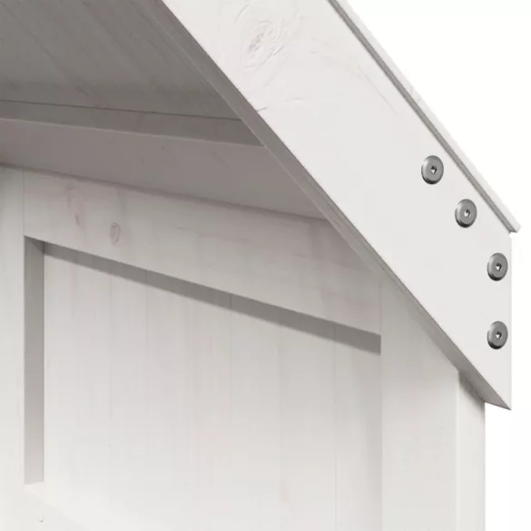 fehér tömör fenyőfa gyerekágytető 55 x 84 x 132 cm