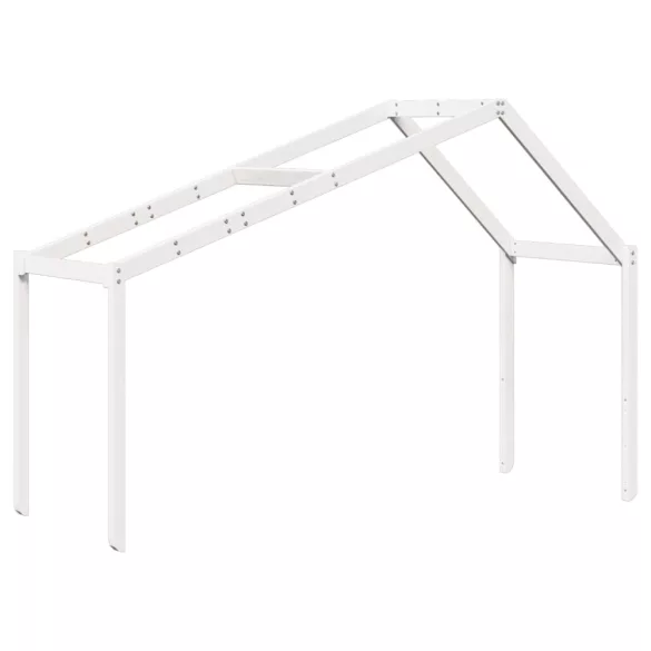 fehér tömör fenyőfa gyerekágytető 203 x 95,5 x 142 cm