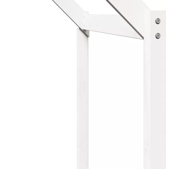 fehér tömör fenyőfa gyerekágytető 203 x 95,5 x 142 cm