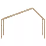 tömör fenyőfa gyerekágytető 203 x 80,5 x 142 cm