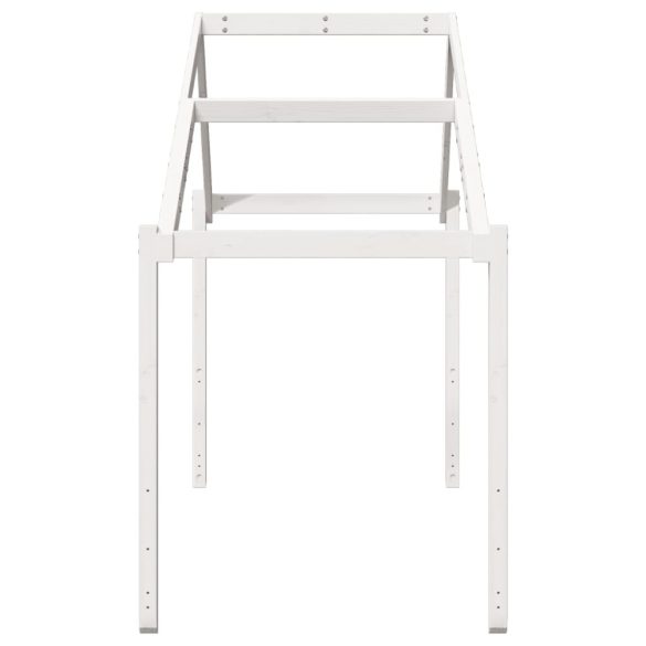 fehér tömör fenyőfa gyerekágytető 203 x 80,5 x 142 cm