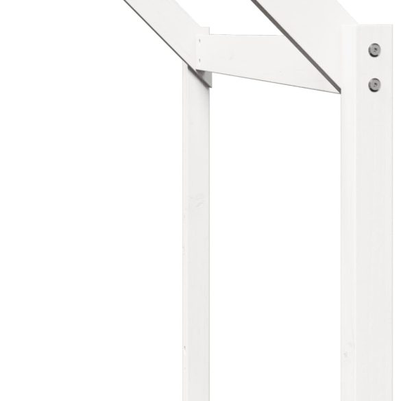 fehér tömör fenyőfa gyerekágytető 203 x 80,5 x 142 cm