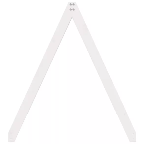 fehér tömör fenyőfa gyerekágytető 209 x 95,5 x 88 cm