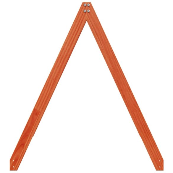 viaszbarna tömör fenyőfa gyerekágytető 199 x 80,5 x 88 cm