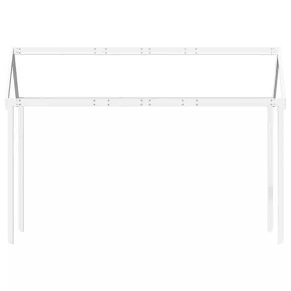 fehér tömör fenyőfa gyerekágytető 217 x 95,5 x 159 cm