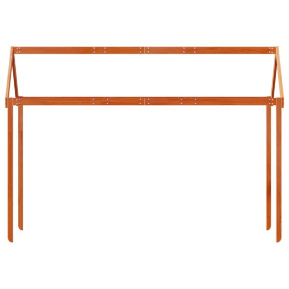 viaszbarna tömör fenyőfa gyerekágytető 217 x 95,5 x 159 cm