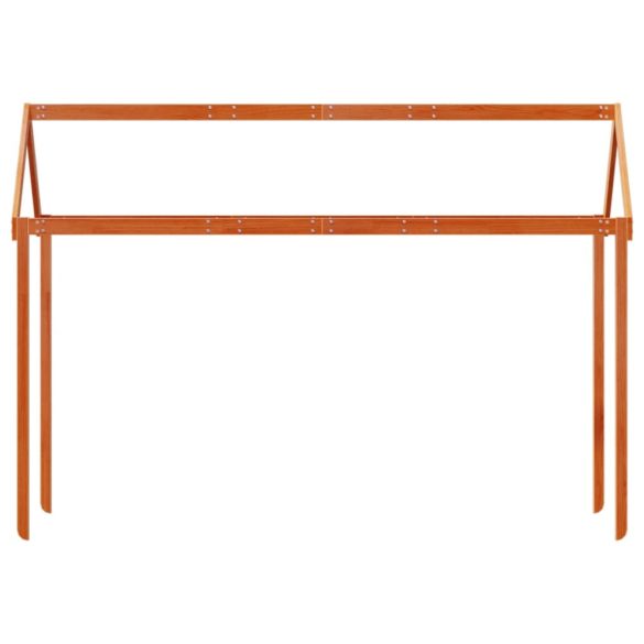 viaszbarna tömör fenyőfa gyerekágytető 217 x 85,5 x 154 cm