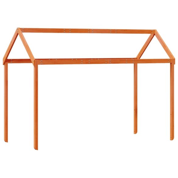 viaszbarna tömör fenyőfa gyerekágytető 207 x 95,5 x 159 cm