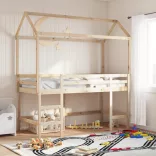 tömör fenyőfa gyerekágytető 207 x 80,5 x 151,5 cm