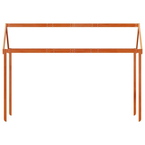 viaszbarna tömör fenyőfa gyerekágytető 207 x 80,5 x 151,5 cm