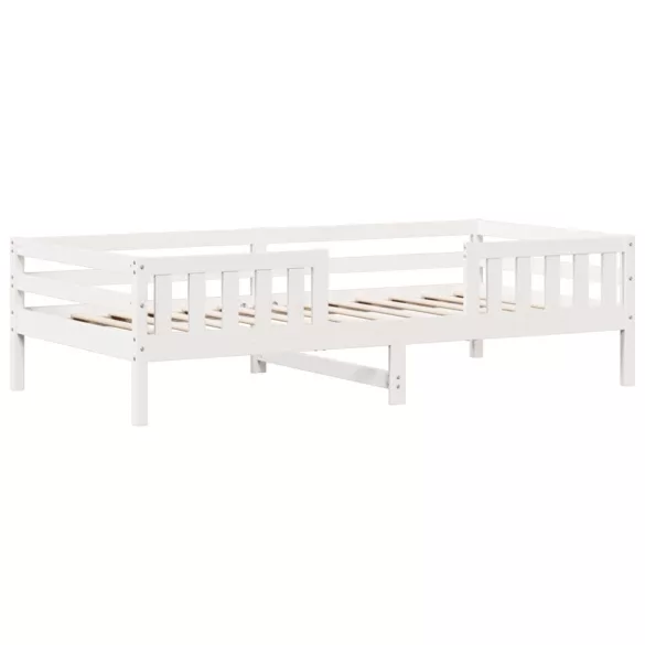 fehér tömör fenyőfa ágy matrac nélkül 100 x 200 cm