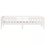 fehér tömör fenyőfa ágy matrac nélkül 100 x 200 cm