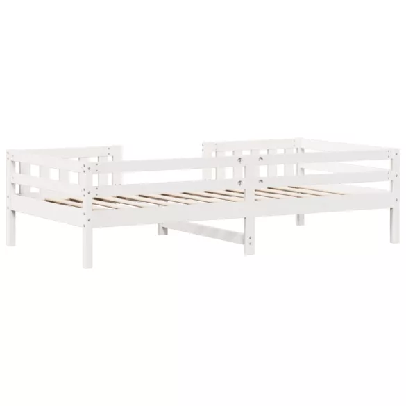 fehér tömör fenyőfa ágy matrac nélkül 100 x 200 cm