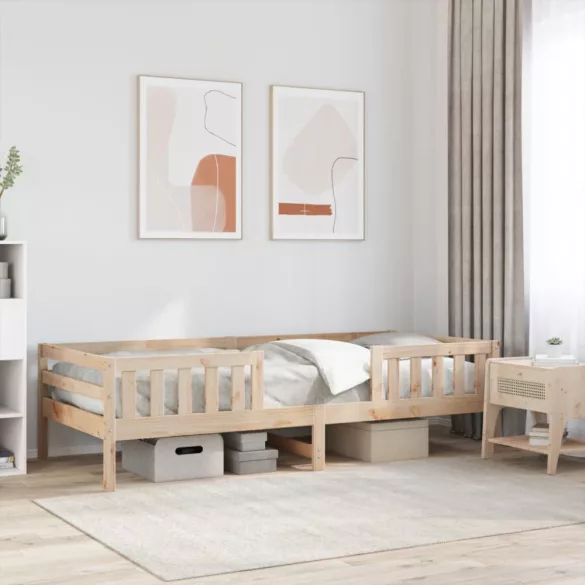 tömör fenyőfa ágy matrac nélkül 75 x 190 cm