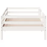 fehér tömör fenyőfa ágy matrac nélkül 75 x 190 cm