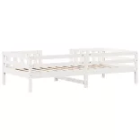 fehér tömör fenyőfa ágy matrac nélkül 75 x 190 cm