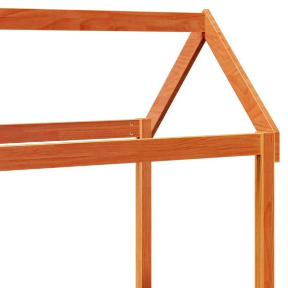 viaszbarna tömör fenyőfa gyerekágytető 118 x 70 x 176,5 cm