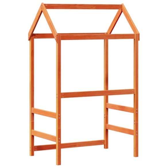 viaszbarna tömör fenyőfa gyerekágytető 108 x 70 x 176,5 cm