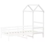 fehér tömör fenyőfa gyerekágytető 98 x 70 x 176,5 cm