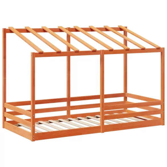 viaszbarna tömör fenyőfa gyerekágytető 100 x 200 cm